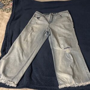 Light Blue Distressed Women's Jeans